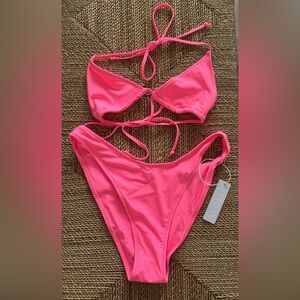 BRIGHT Swimwear - Bubble Gum Pink Melody  top and Lola bottom. Size Small.